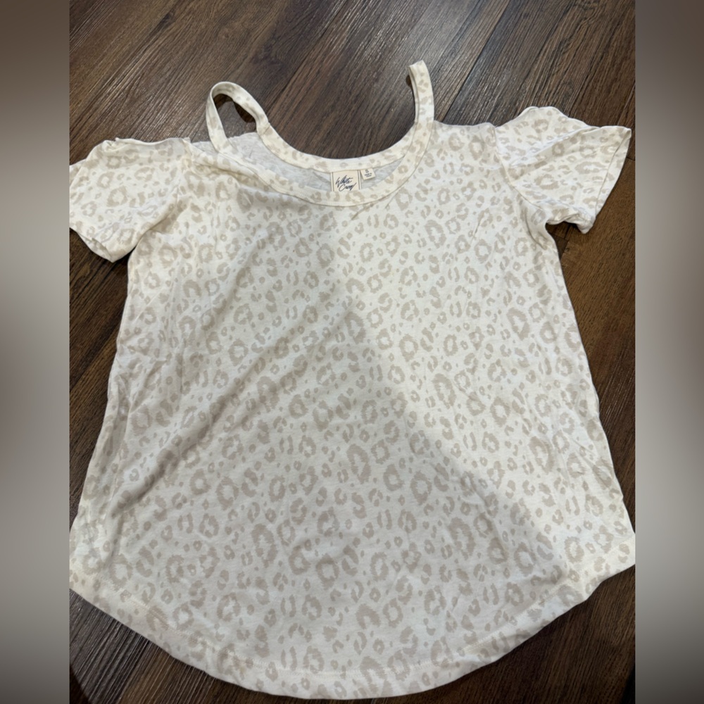 White Crow Cream Animal Print Blouse
